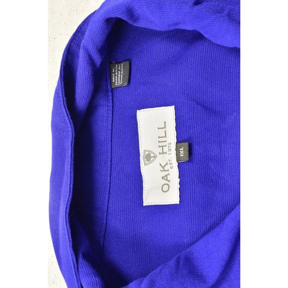 Oak Hill Men's Button Down Size 1XL Big and Tall Rayon Polyester Blend - Picture 7 of 8